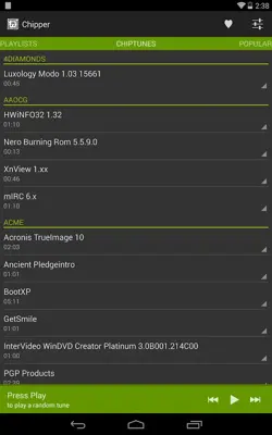 Chipper - A Keygen Jukebox android App screenshot 0