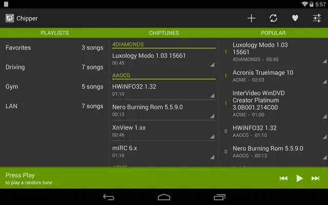 Chipper - A Keygen Jukebox android App screenshot 1